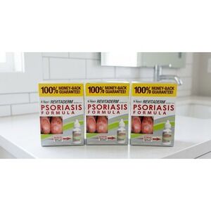 3 Pack Dr. Blaine's Revitaderm Psoriasis Formula 2% Coal Tar 4oz + Bonus 0.5oz